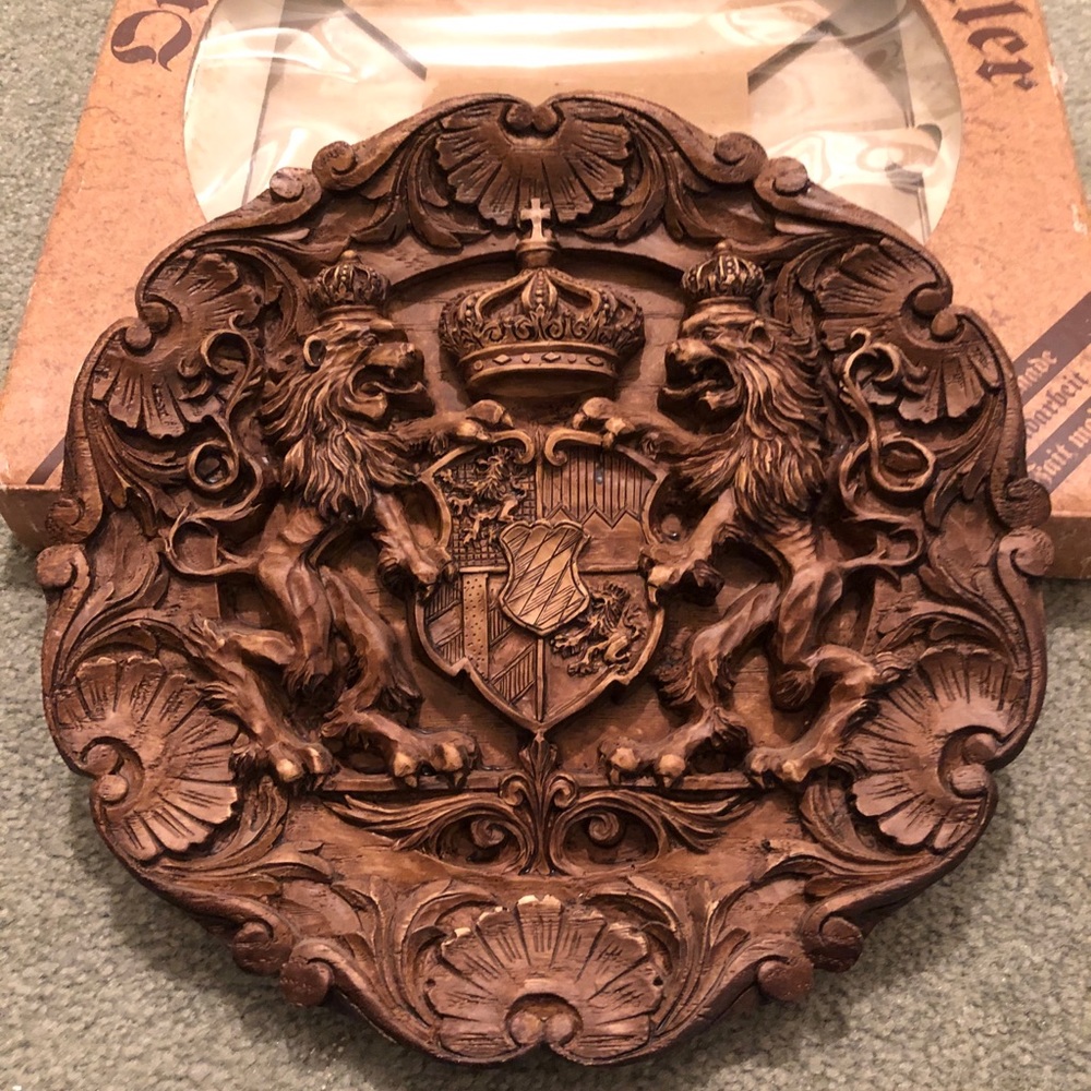 Hand carved collectible wall plate